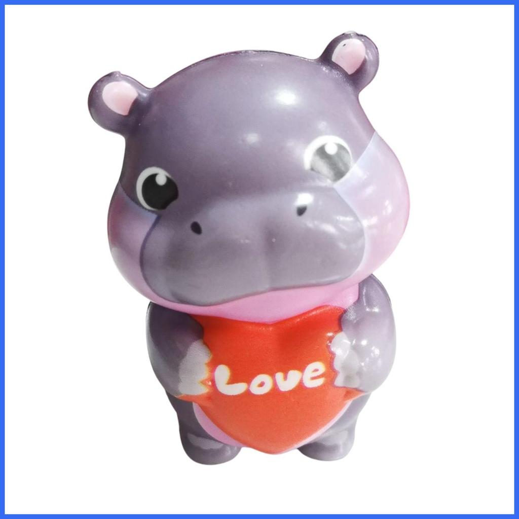 Hippo Squeeze ของเล่น Anti Stress Pygmy Hippo ของเล่นการ์ตูนสัตว์ Fidget ของเล่นสําหรับความเครียดบรร
