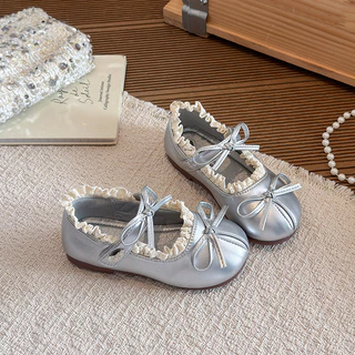 รองเท้าหนังลูกไม้ Bowknot สไตล์ Mary Jane สำหรับเด็กวัยหัดเดิน คลาสสิก_soft sole_สวมใส่ง่ายในโรงเรียนและใช้ในโอกาสต่างๆ
