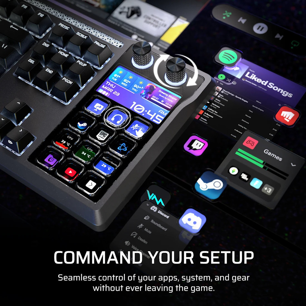 CORSAIR GAMING KEYBOARD GALLEON 100 SD STREAM DECK-INTEGRATED MLX PULSE คีย์บอร์ดเกมมิ่ง+สตรีมเดค ราคา ถูกที่สุด ดีลบีเคเค แกลเลอรีภาพที่ 6