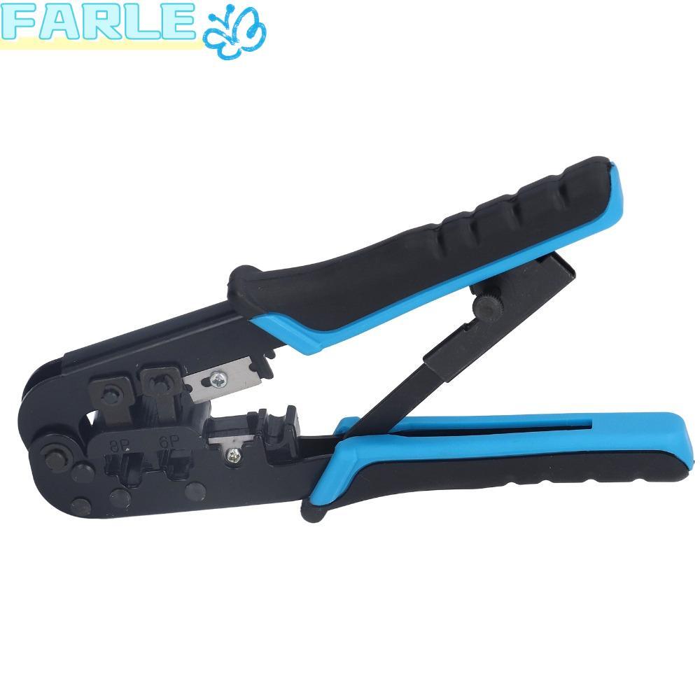 FARL RJ45 Crimp TOOL, เครื่องตัดและ Stripper ในตัว 6 in 1 Modular Crimping TOOL, All-in-One RJ11/RJ1