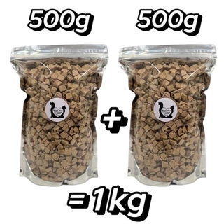 PL โปรโมชั่นแพ็คคู่ 500g+500g อกไก่ อกไก่ชิ้น ไข่แดง หญ้าแมว แซลมอน ตับไก่ อกเป็ด ฟรีซดรายขนมแมว ขนมสุนัข ราคาสุดคุ้ม!!!