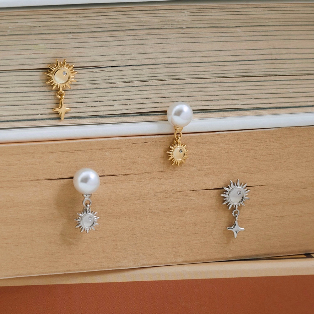 YVIS Morning Star Stud Brass Earring - Solace Collection