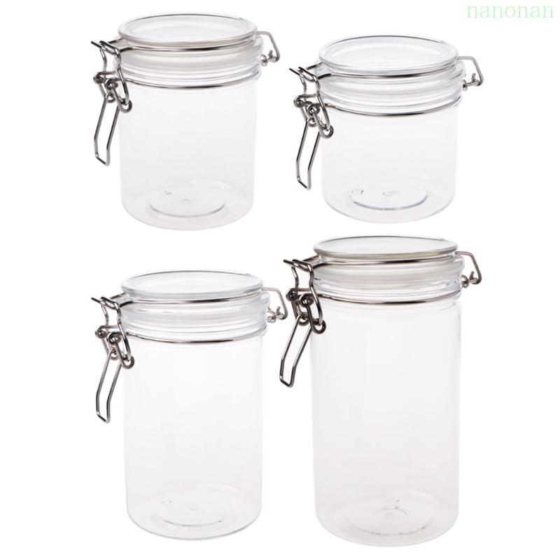 Nan PETP Storage กล่องนมผง Clamp Lid Air Tight Sealed Locking Jar Kitchen