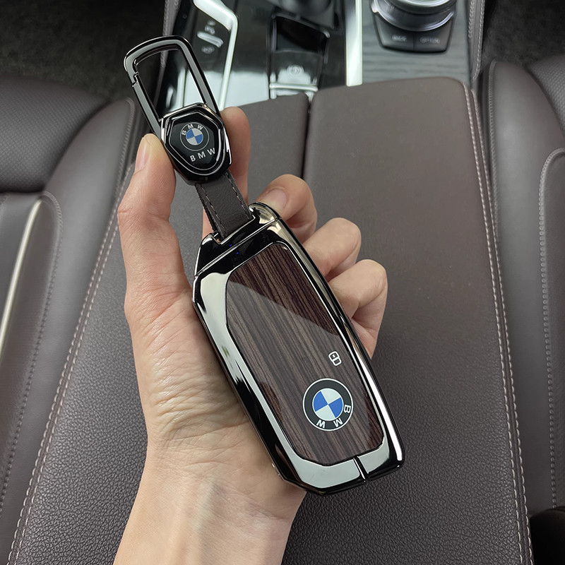 สําหรับ Bmw x1 30e X5 ใหม่ X3 ix i7 X7 ใหม่ 7 Series 530 525 i5 i3 ix3 พรีเมี่ยมหรูหราลายไม้ฝาครอบกุญแจ