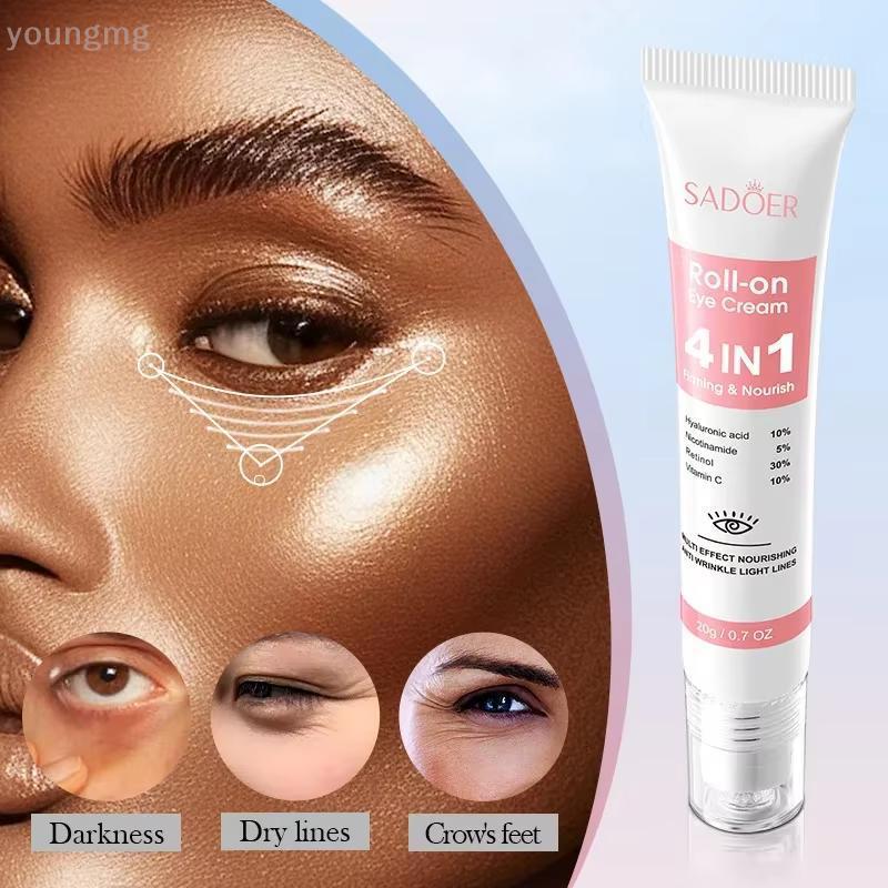 [YG] SADOER 4in1 Roll-on Moisturizing Eye Cream Anti Dark Circles Eyes กระเป๋า Firming Moisturizing Eye Serum Skin Care สําหรับความงามดวงตา TH