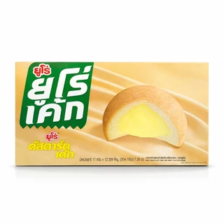 [1กล่อง12ซอง] Euro ยูโร่ คัสตาร์ดเค้ก อร่อยทุกที่ทุกเวลา ปริมาณ 204กรัม
