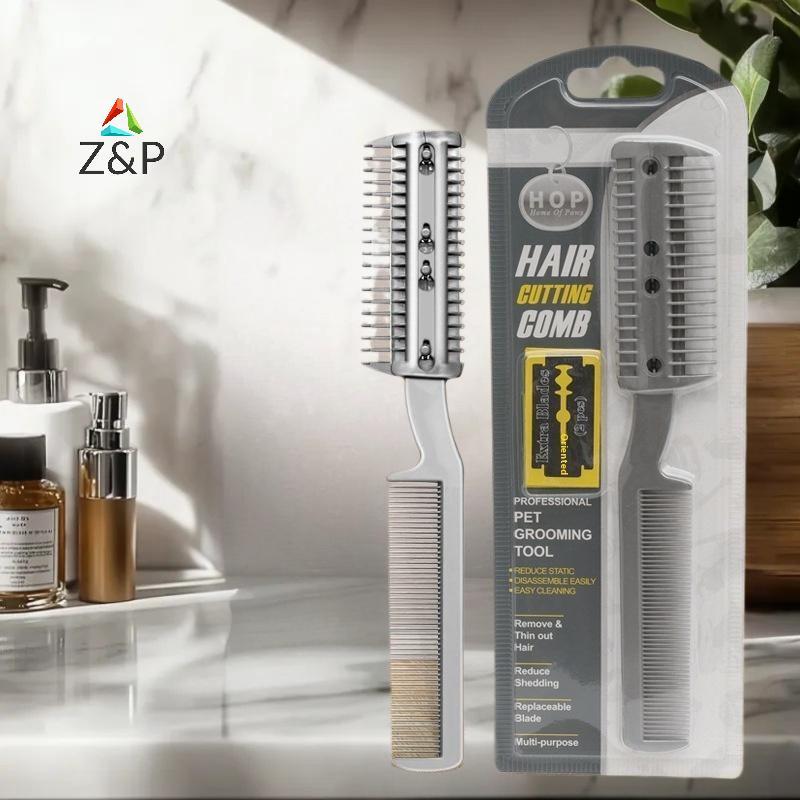 [Z&Pt] ที่กันจอนขนสุนัขสําหรับสัตว์เลี้ยงตัดด้วยมีดโกนกรูมมิ่ง 2 ชิ้นสุนัขบาง Catbs Dog Cat Hair Rem