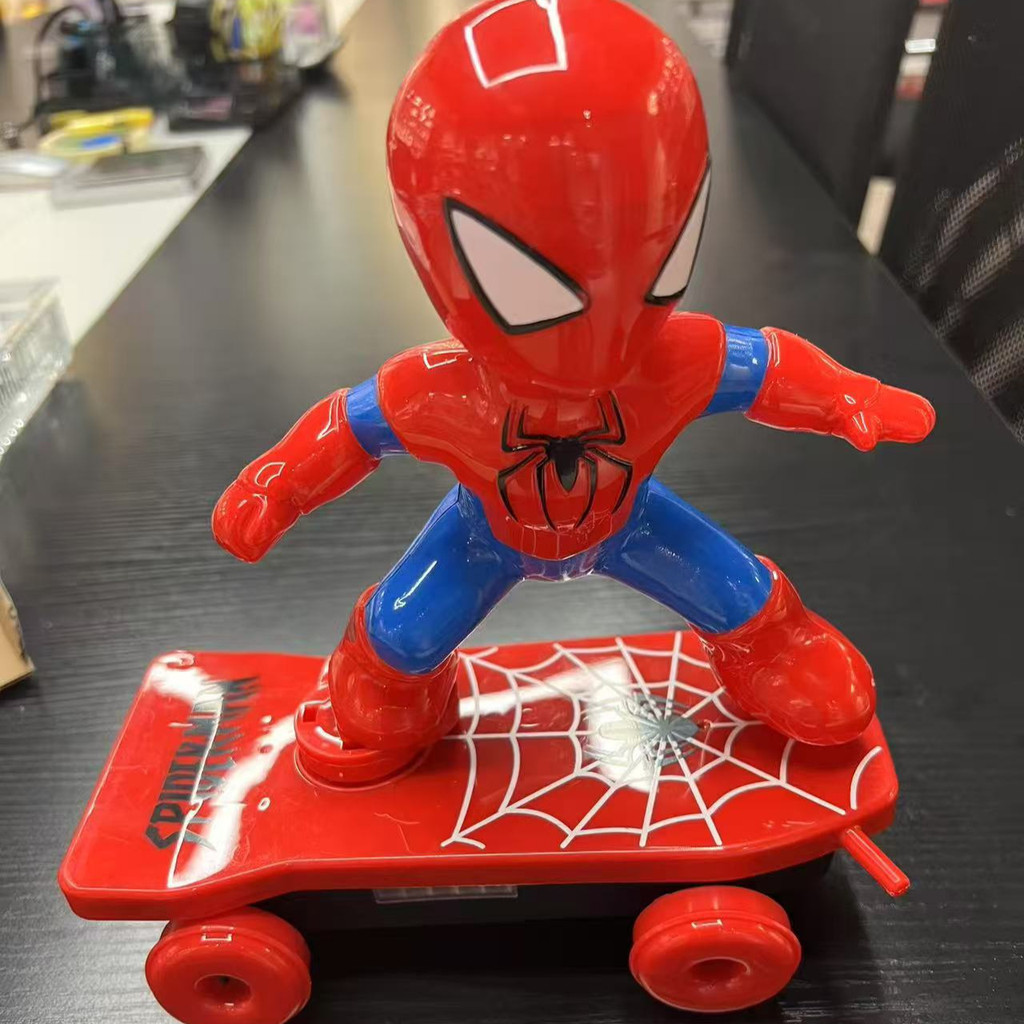 สไตล์เดียวกัน Spider Rolling Man Lighting Stunt Scooter สกู๊ตเตอร์สไปเดอร์แมนไฟฟ้าของเล่นเด็ก