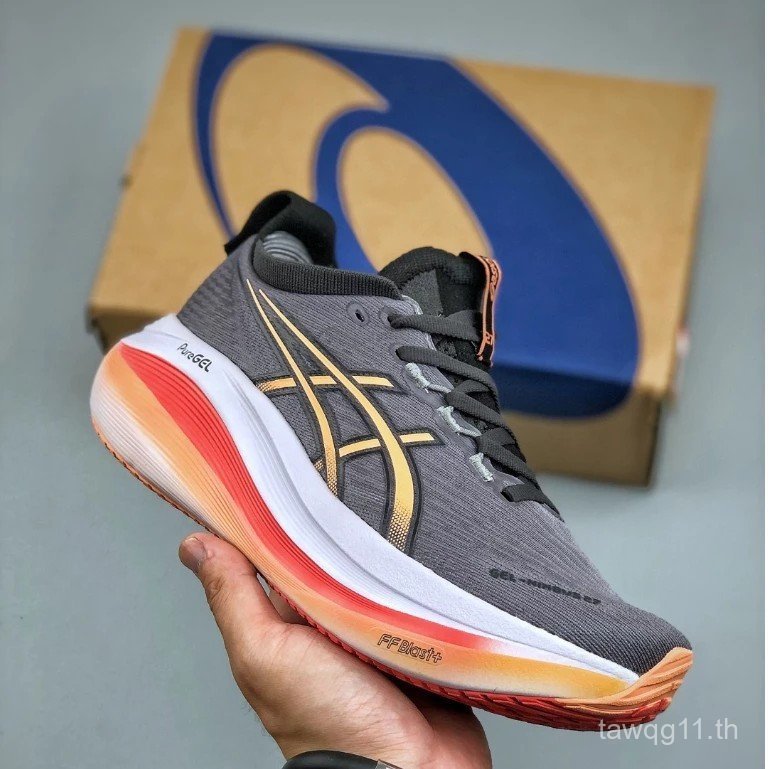 Asics Asics Gel-Nimbus 27 ผู้ชายผู้หญิงรองเท้าวิ่ง Gel-Nimbus 26 Cushioning กีฬาน้ําหนักเบารองเท้า I