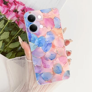 สําหรับ Vivo Y05 Y11d 2026 ใหม่ Elegant ดอกไม้แมวภาพวาดปลอก Vivo Y11D Y05 4G ซิลิโคนนุ่ม TPU เคสโทรศัพท์