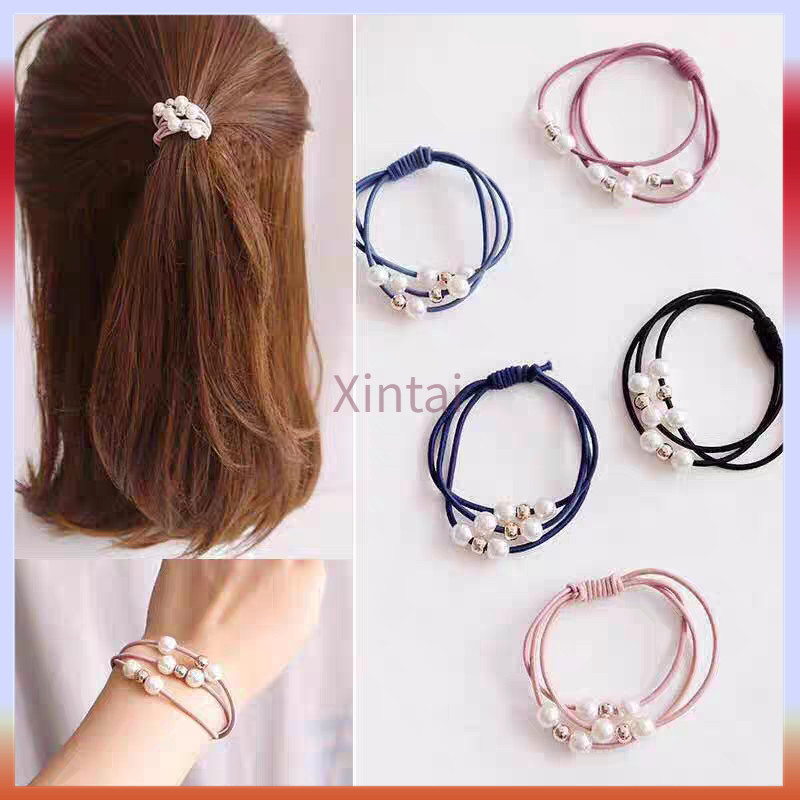 Xintai ยางรัดผมมุก ยางรัดผมเกาหลี ใส่ได้ทุกวัน