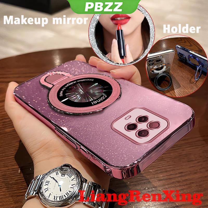 PBZZ FOR เคส สําหรับ REDMI NOTE 9S XIAOMI REDMI NOTE 9 PRO เคสโทรศัพท์ Softcase ซิลิโคนกันกระแทกออกแบบใหม่ Clear ความงามกระจกเครื่องสําอางผู้ถือ SFSHZJ01