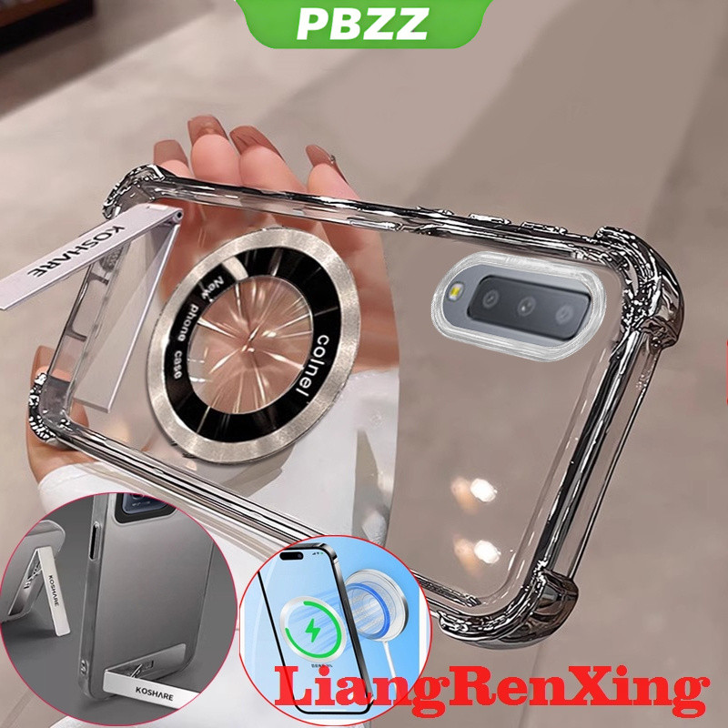 PBZZ FOR เคส Case สำหรับ Samsung A7 2018 A50 A70 A50S A30s โทรศัพท์ปลอก softcase ล้างกันกระแทกที่ครอบการออกแบบใหม่ความงามที่ชัดเจนกับผู้ถือไร้สายแม่เหล็ก