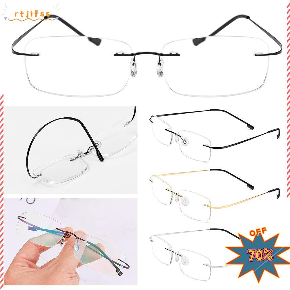 RTJIFSS99 แว่นตาอ่านหนังสือ Frameless กรอบโลหะ + 1.0 ~ - 4.0 Far Sight แว่นตา