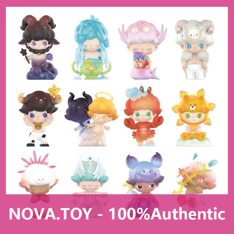 POPMART POPMART DIMOO Constellation Series การตกแต่งกล่องลึกลับฟิกเกอร์