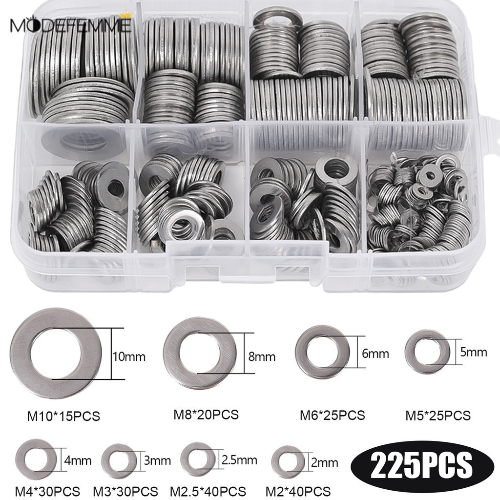 [H&L]เครื่องซักผ้าอุตสาหกรรมสําหรับซ่อมรถยนต์ | 304 ชุดสารพันสแตนเลส M2-M10, ฮาร์ดแวร์ทนต่อการกัดกร่