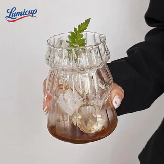 แก้วกระจก500ml ขนาดใหญ่ | รูปทรงลูกข้าวโพดสุดน่ารัก | มีลายตีน/ล้างเปล่า | แก้วดื่มเครื่องดื่มเย็น