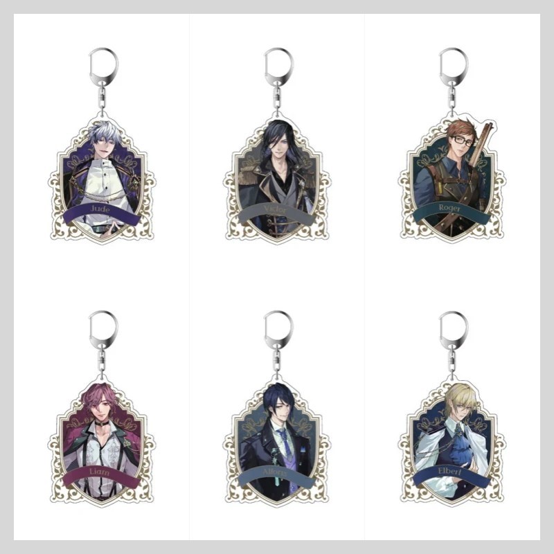 Ikemen Villains พวงกุญแจไมก้าอะคริลิกใสพิมพ์ลายตัวละครเกม Otome สําหรับตกแต่งกระเป๋าเป้ กระเป๋า ของข