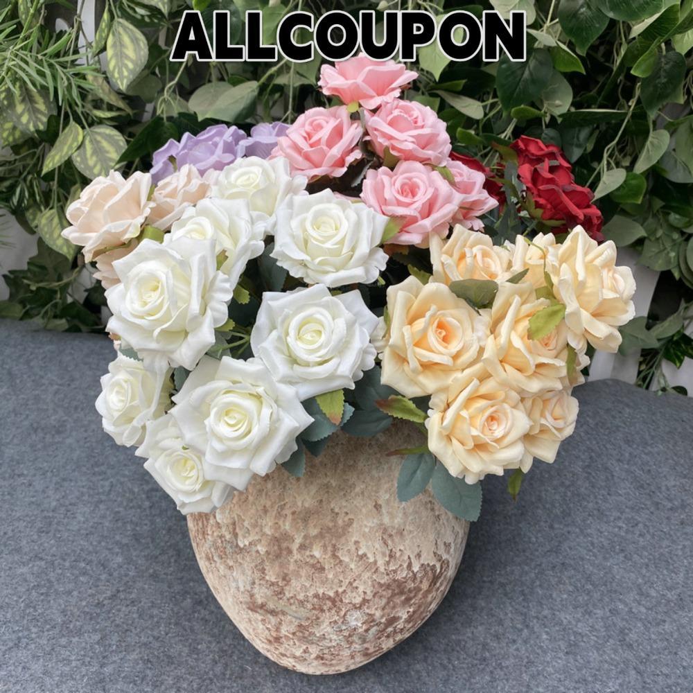 LAKAMLA Camellia Rose Accessories Party Wedding ดอกไม้ประดิษฐ์