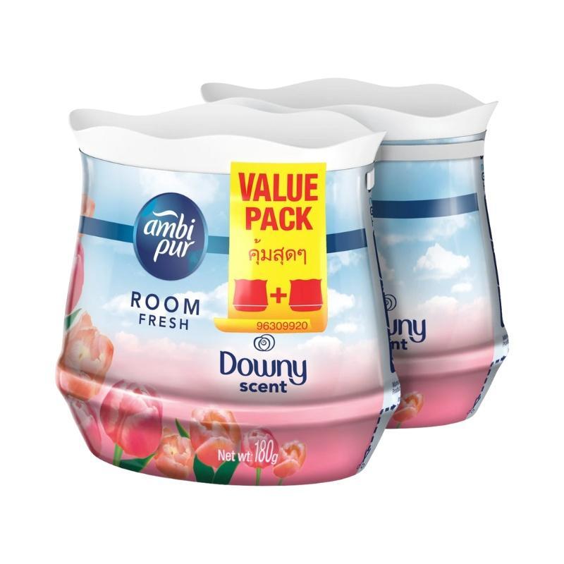 AMBIPUR เจลปรับอากาศ กลิ่นดาวน์นี่ ขนาด 180 กรัม (แพ็ค 2 กระปุก)