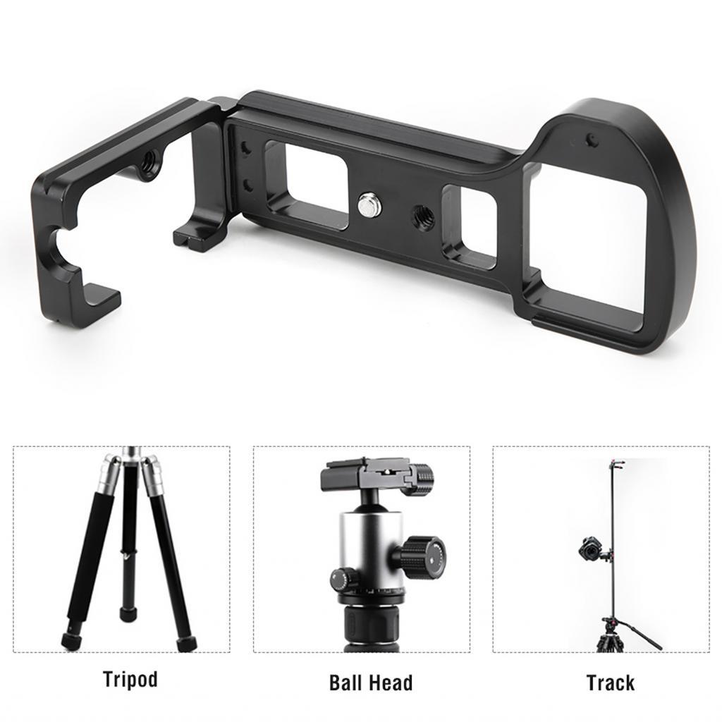 กล้อง Hand Grip Bracket แผ่นอลูมิเนียมอัลลอยด์พร้อมสกรูสแตนเลสสำหรับ Sony A6500 ILCE-6500