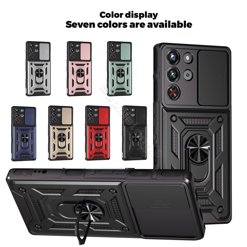 Mech สไตล์ Hard เคสโทรศัพท์สําหรับ ZTE nubia RedMagic 10 10S Pro + NX789J Push Pull Window เลนส์ Pro