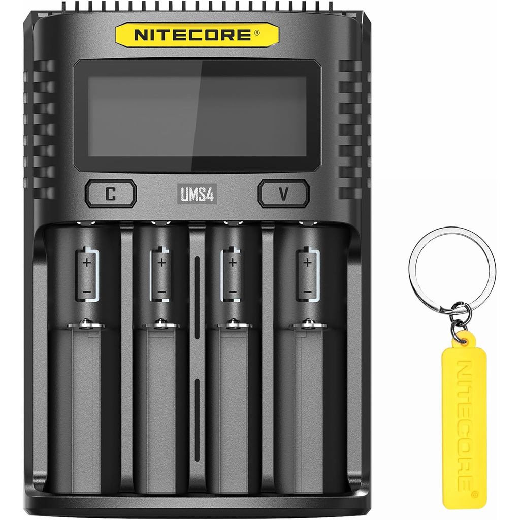 NITECORE UMS4 อัจฉริยะ QC 4-Slot Quick Battery Charger สําหรับ Li-Ion/IMR/LiFePO4/Ni-MH/Ni-Cd 14500 