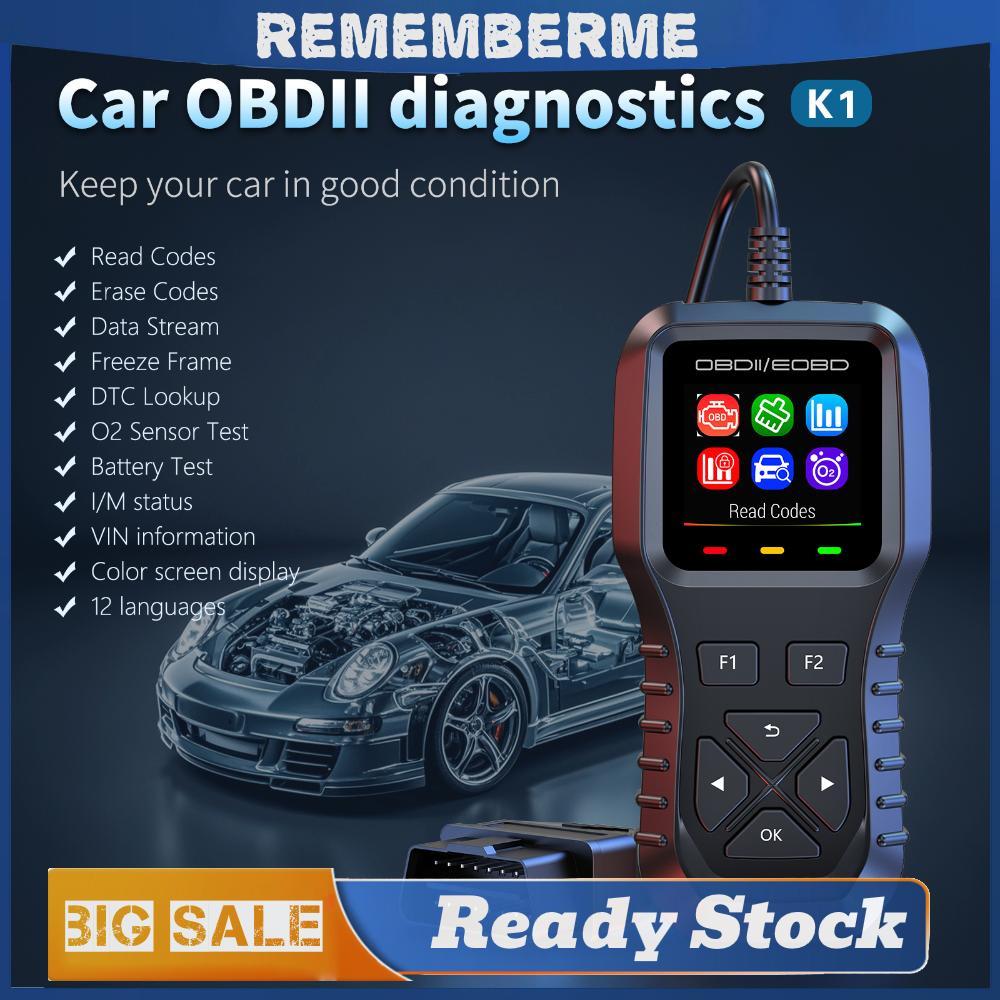 OBD2 เครื่องสแกนเนอร์เครื่องมือวินิจฉัยเครื่องสแกนเนอร์รถยนต์เครื่องอ่านรหัสรถยนต์สําหรับรถยนต์และรถ
