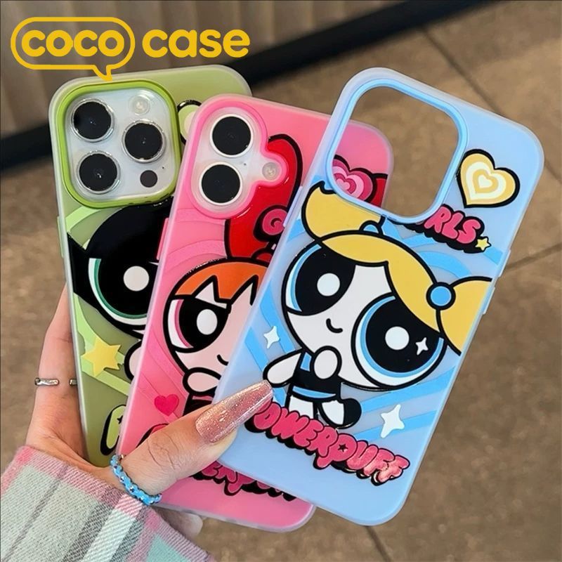 เคสไอโฟน เคส iPhone 17/17 Pro/17 Pro Max 16 15 14 13 12 11 Plus 2-in-1 ผิวโสม ลายสาวน้อย มีหลายสี – ทนทาน ไม่ลื่นมือ
