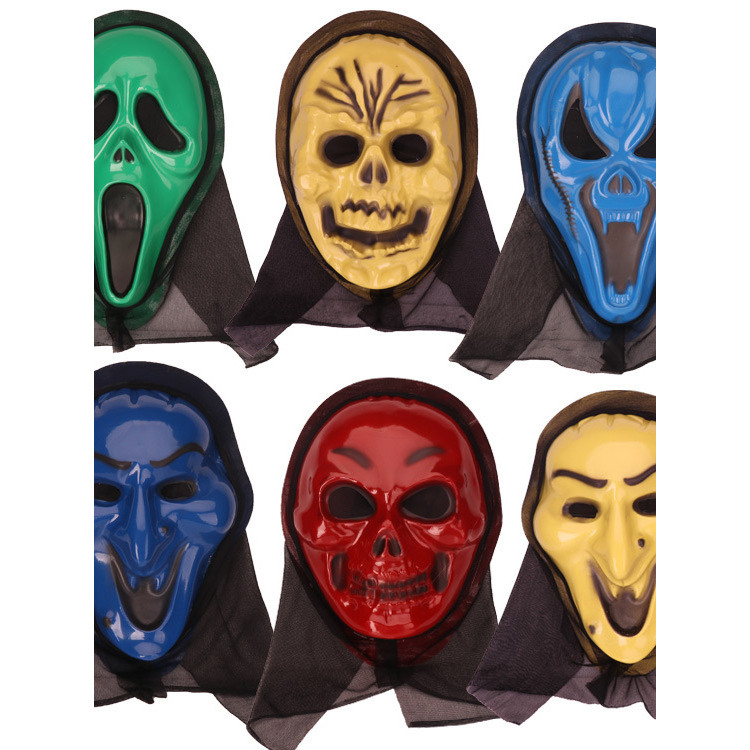 หน้ากากแฟนซี หน้ากากผีฮาโลวีน หน้ากากฮาโลวีน Grim Reaper Horror Ghost Mask Scream Mask 的的具