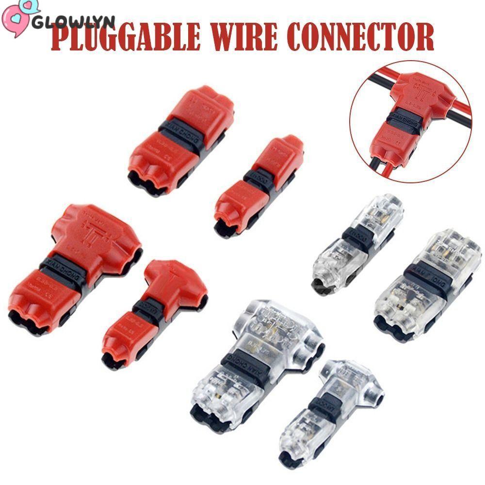 GLOWLYN 1 ชิ้นสายไฟ Crimp, 8-22AWG ตัวเชื่อมต่อรถ Pluggable Wire Connector, Quick Splice สําหรับสายไ