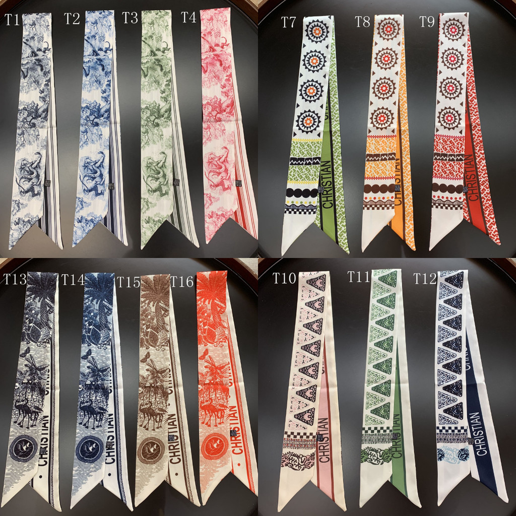 ผ้าพันหูกระเป๋าทำจากใยไหมคุณภาพดี สีไม่ตก ขนาด 6x100 cm ใช้ได้ทั้งผูกกระเป๋าและผม