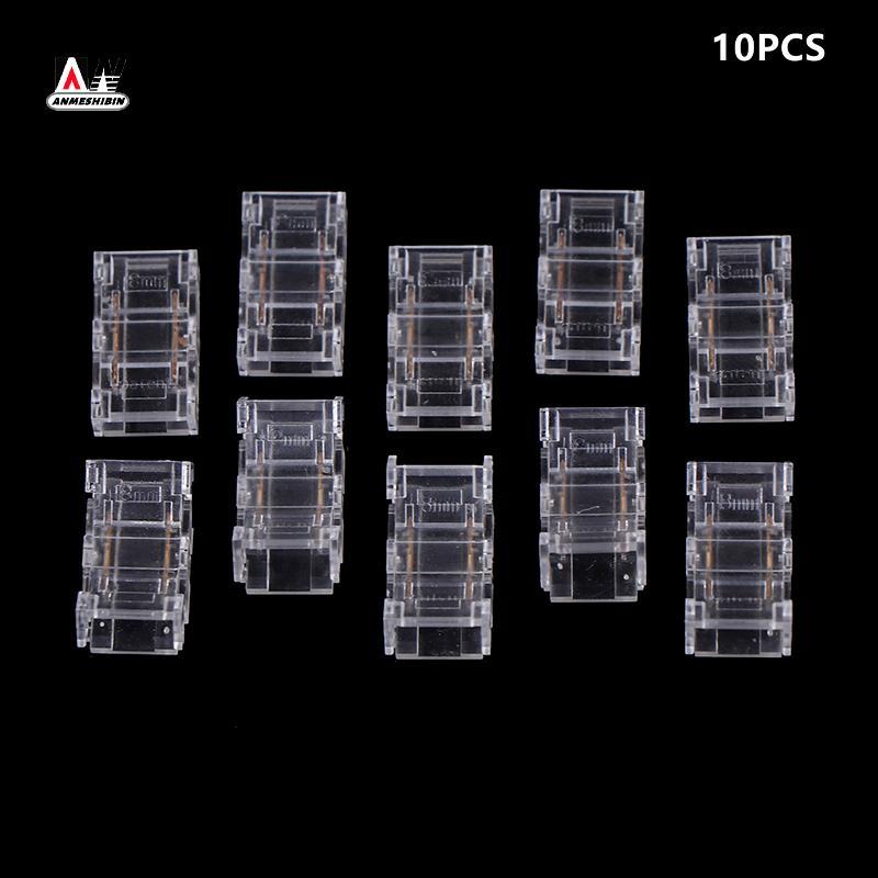 [LO] 10PCS 2pin 8 มม.COB LED Strip To Strip LED Connectors Strip To Wire การเชื่อมต่อ Solderless Ext