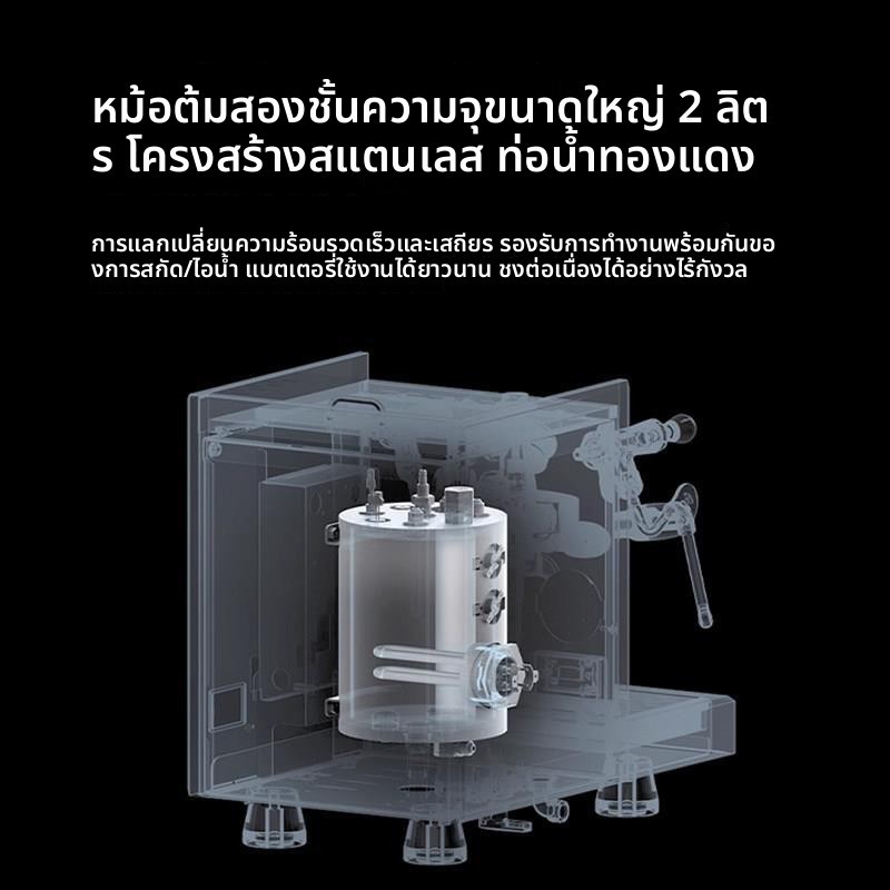 เครื่องชงกาแฟกึ่งอัตโนมัติขนาดเล็กสำหรับบ้าน หัวชง E61 ระดับเชิงพาณิชย์