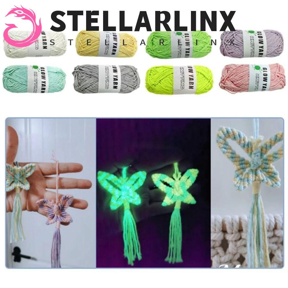 STELLARLINX 50g/roll Luminous Chunky Yarn, DIY Hand Craft Glow In The Dark Glowing Yarn, Skin-friend