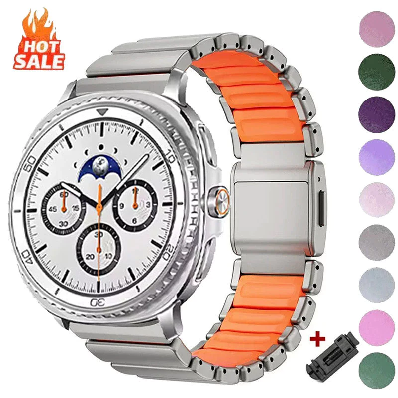 สายโลหะสําหรับ Samsung Galaxy Watch 8 40 มม.44 มม.8 คลาสสิก 46 มม.สําหรับ Galaxy Watch 7 Ultra 2025 47 มม.สร้อยข้อมือ