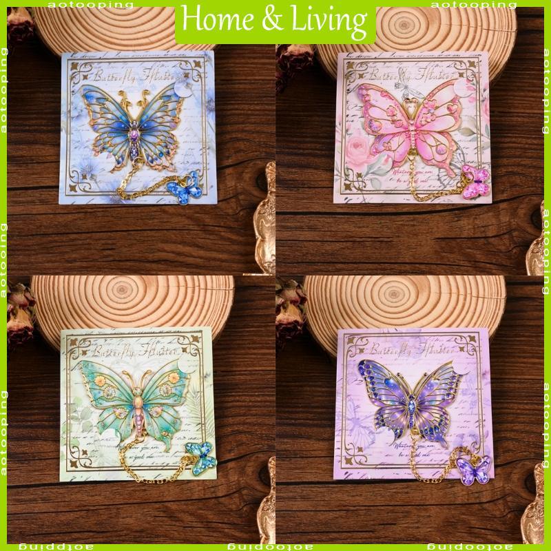 AOTOO Retro Butterfly Bookmarks นวนิยาย Fiction Book หน้าผู้ถือสําหรับ Book Lover อ่าน