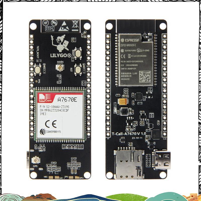 Super T-Call A7670 4G 2G ESP32 บอร์ดพัฒนา A7670E LTE GSM เครือข่าย ESP32-WROVER-E WiFi บลูทูธไร้สายโ
