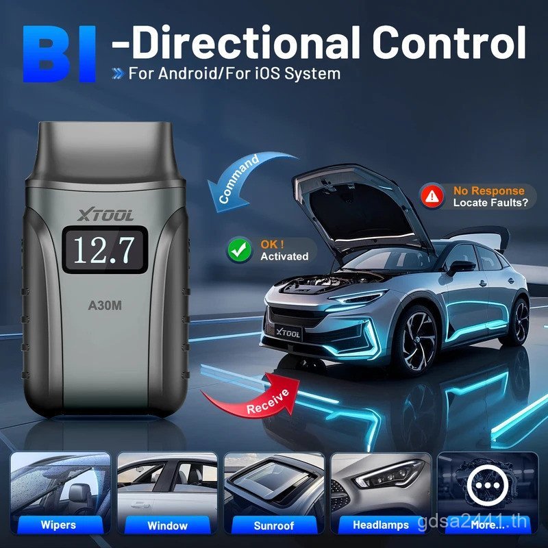XTOOL Anyscan A30M รถ OBD2 เครื่องมือวินิจฉัยเครื่องสแกนเนอร์แบบสองทิศทางไร้สาย BT เครื่องมือสําหรับ