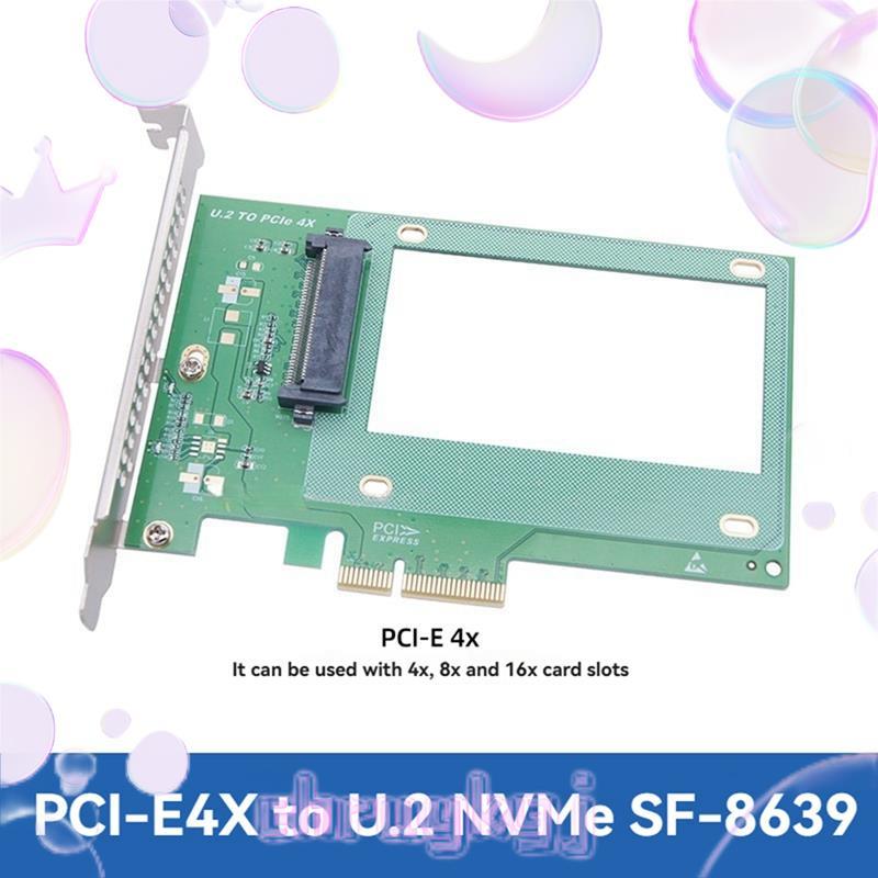 PCIE ถึง U.2 อะแดปเตอร์ PCI Express 3.0 X4 ถึง U.2 NVME SFF-8639 2.5 นิ้ว SSD การ์ดขยาย Riser Conver