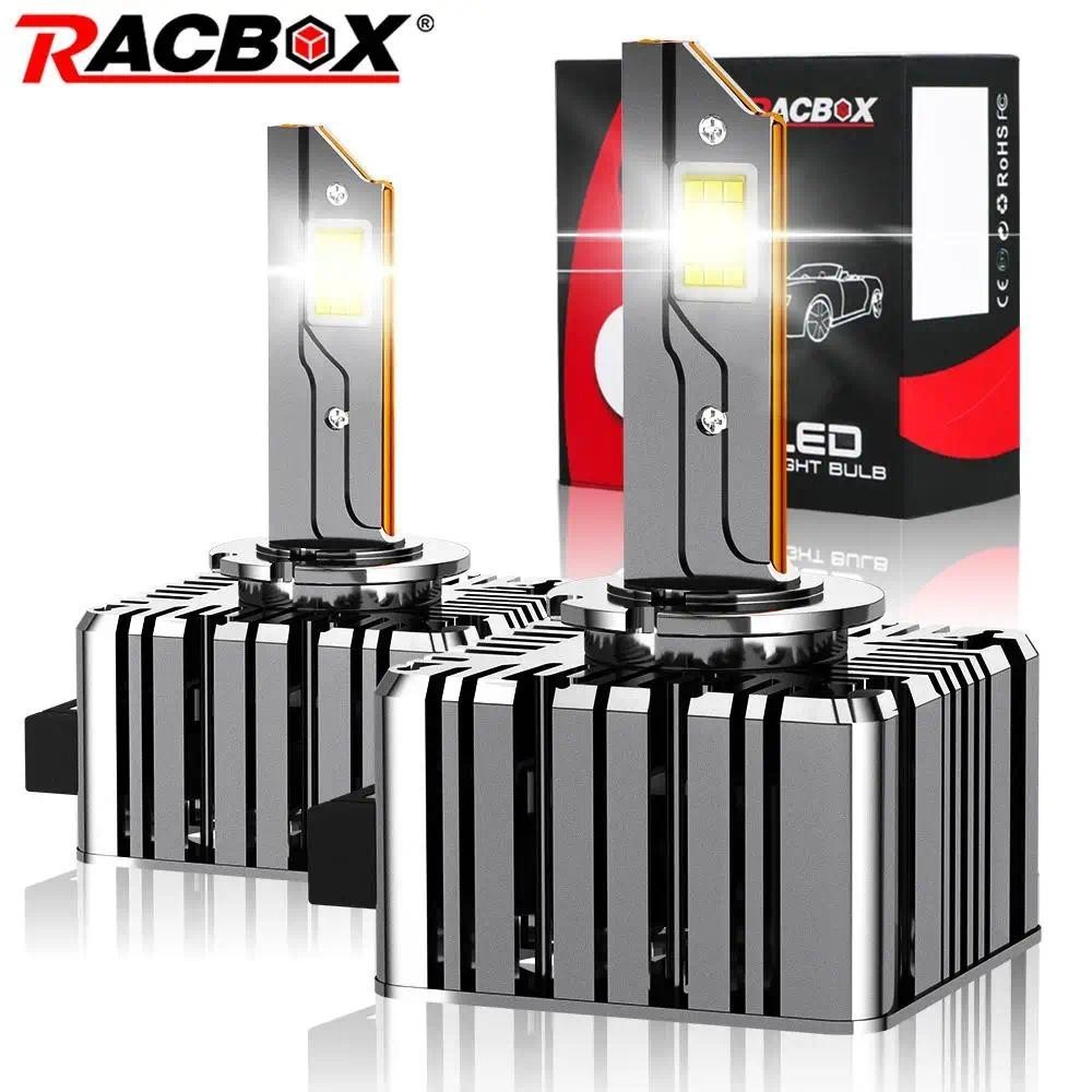 100W D1S D3S D8S D1R D3R LED ไฟหน้าหลอดไฟ Canbus สามทองแดงท่อไฟหน้า 9570 ชิปใหญ่ 50000LM สีขาว 6000K