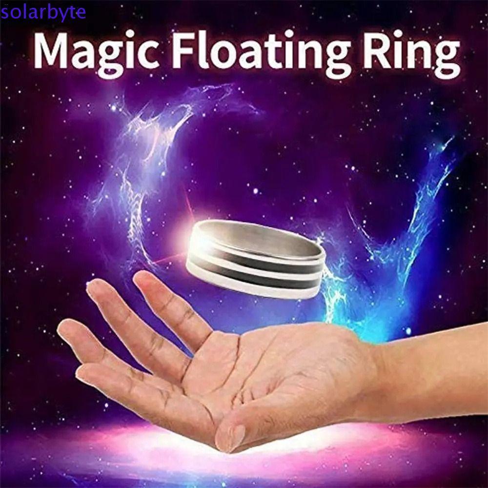 SOLARBYTE Magic Ring Tricks, Mentalism Gimmick Prop แหวนลอย, ของเล่นวิเศษผลลอยที่มองไม่เห็น ชุด Mag Flying Ring Magician