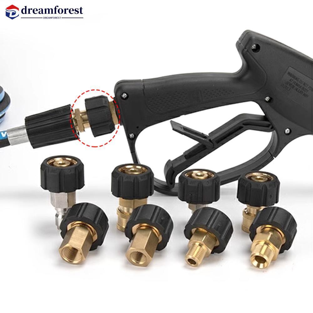 DFS 1PC รถเครื่องซักผ้าความดันอะแดปเตอร์สเปรย์ M22 14 ชาย 1/4 "3/8" M22 เครื่องซักผ้าความดัน Quick C