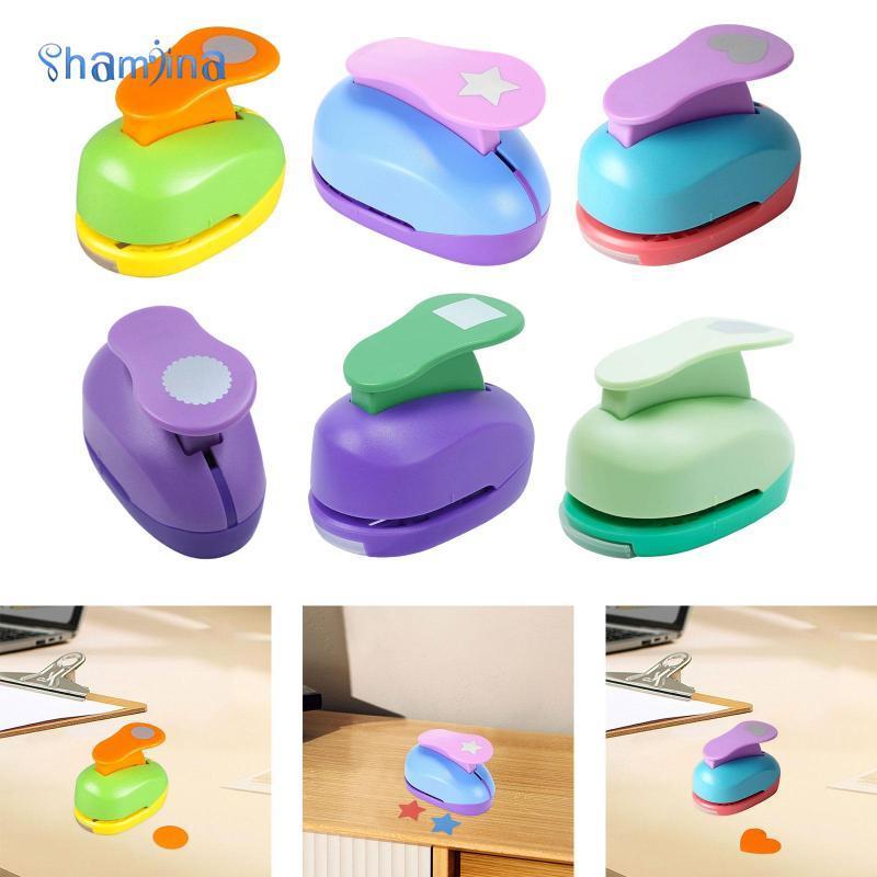 [Shamjina] Paper Punch Paper Punch Puncher ด้ามจับสบาย DIY Portable Craft Punch สําหรับ