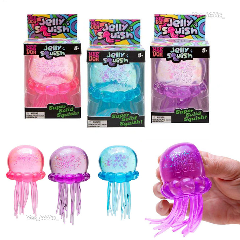Schylling Needoh Jelly Squish Soft Sensory Squeeze ของเล่นเด็กวัยรุ่นนักเรียนผู้ใหญ่โฮมออฟฟิศห้องเรียนทํางาน Study tayenith
