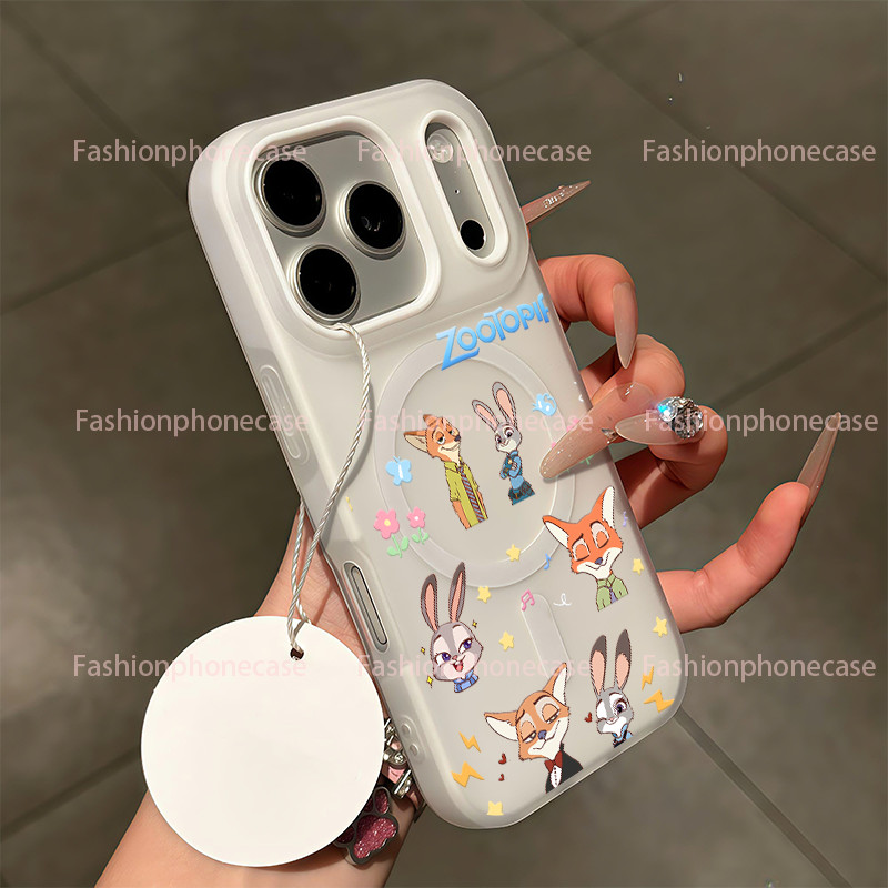 เคสแข็ง ลายการ์ตูน มีแม่เหล็ก ป้องกันรอย กันกระแทก เข้ากับ iPhone 12-17 Pro Max ทุกรุ่น XPGDCXK017