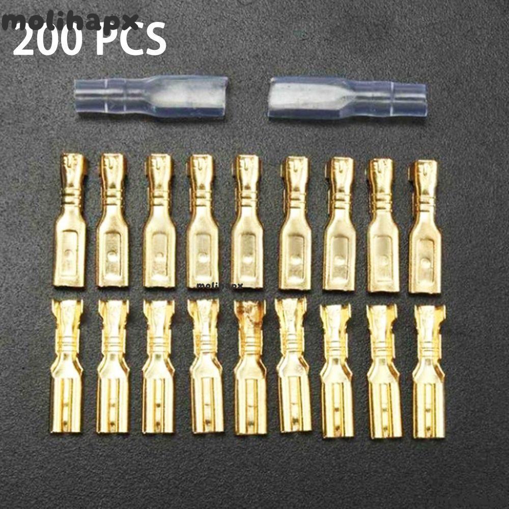 MOLIH 200PCS Crimp Terminal หญิง Spade ชุดทนทานฉนวนลวด