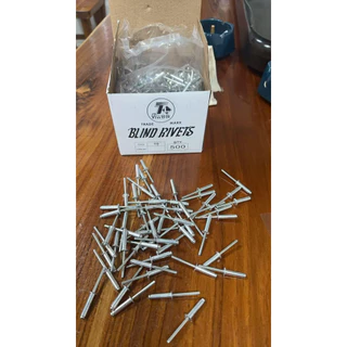 รีเว็ตบลินด์ Blind Rivets ลูกยิงรีเวท หมุดย้ำอลูมิเนียม มีหลายขนาด งานโลหะ ประตูหน้าต่าง อะไหล่ช่าง