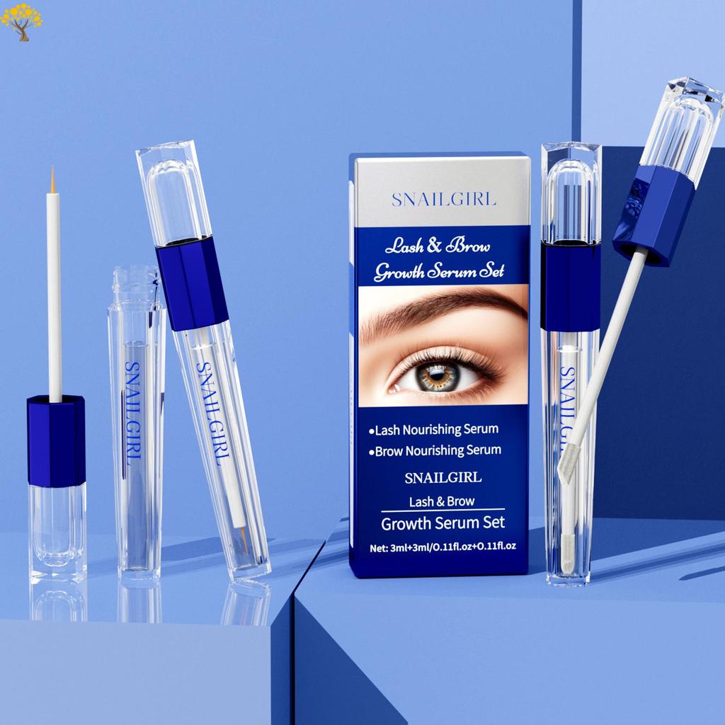 Eyelash & Brow Growth Serum Set Brow & Lash Rejuvenator Serum สูตรอ่อนโยนสําหรับผิวแพ้ง่าย