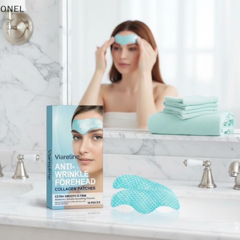 ONEL แผ่นแปะหน้าผากต่อต้านริ้วรอยคอลลาเจน 10 ชิ้นให้ความชุ่มชื้นและบํารุงสําหรับผลิตภัณฑ์ดูแลผิวต่อต